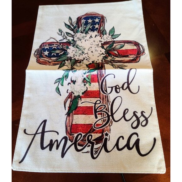 Cross Garden Flag America 4th Of July Decor Summer Decoration Outdoor Yard Sign - Picture 4 of 6
